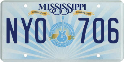 MS license plate NYO706