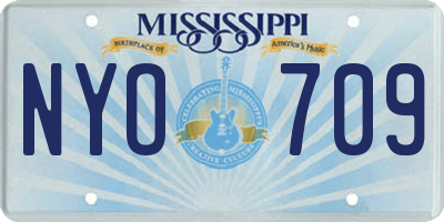 MS license plate NYO709