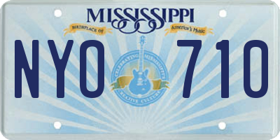 MS license plate NYO710