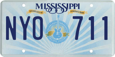 MS license plate NYO711