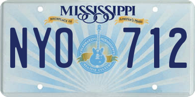 MS license plate NYO712
