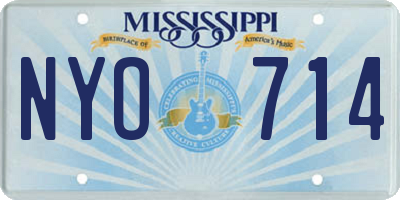 MS license plate NYO714