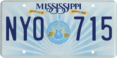 MS license plate NYO715