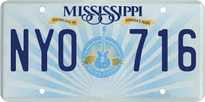 MS license plate NYO716