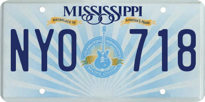 MS license plate NYO718