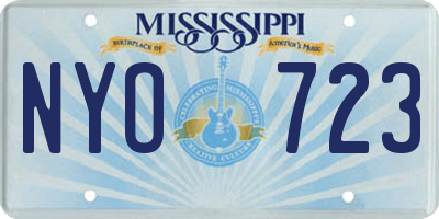 MS license plate NYO723