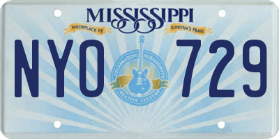 MS license plate NYO729