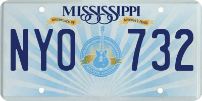MS license plate NYO732