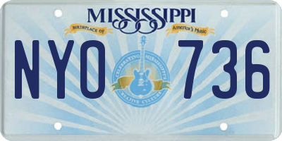 MS license plate NYO736
