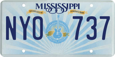 MS license plate NYO737