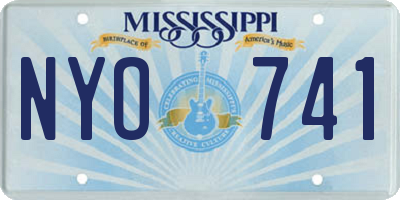 MS license plate NYO741