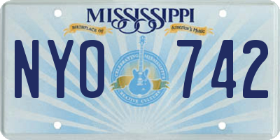MS license plate NYO742
