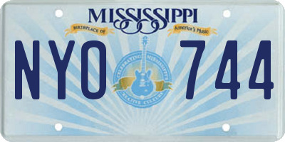 MS license plate NYO744