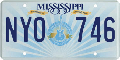 MS license plate NYO746