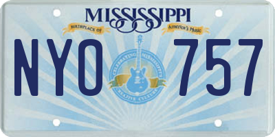MS license plate NYO757
