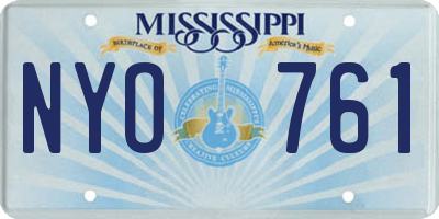 MS license plate NYO761