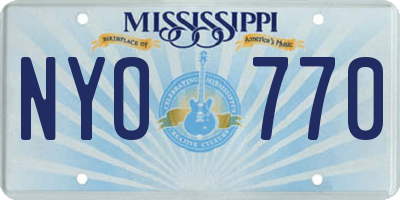 MS license plate NYO770