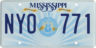 MS license plate NYO771