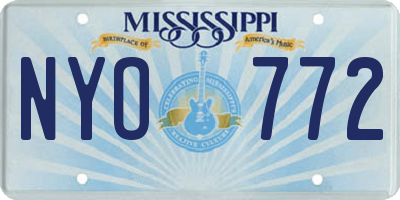 MS license plate NYO772