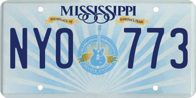 MS license plate NYO773