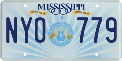 MS license plate NYO779