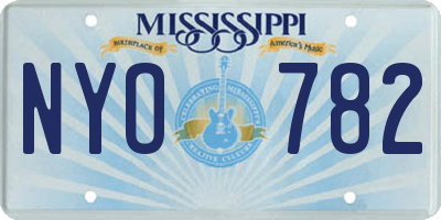 MS license plate NYO782