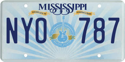 MS license plate NYO787