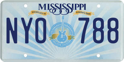 MS license plate NYO788