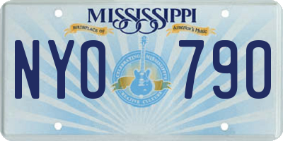 MS license plate NYO790