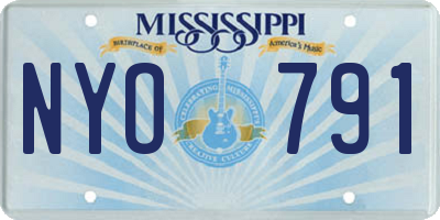 MS license plate NYO791