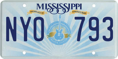 MS license plate NYO793