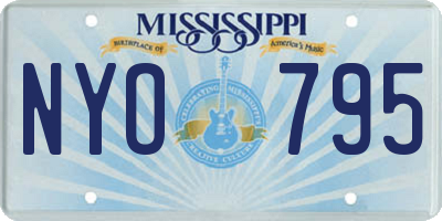 MS license plate NYO795