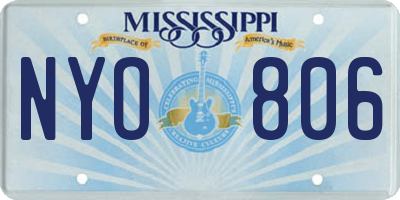 MS license plate NYO806