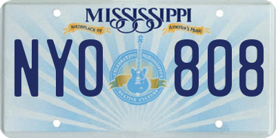 MS license plate NYO808