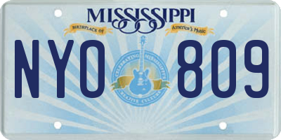 MS license plate NYO809