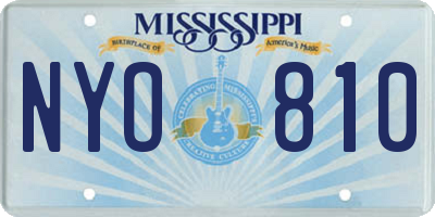 MS license plate NYO810