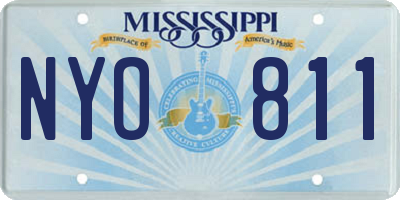 MS license plate NYO811