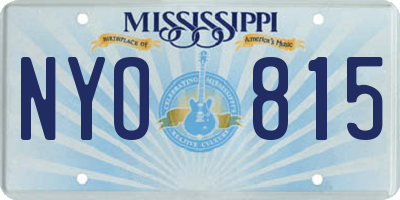 MS license plate NYO815