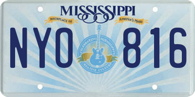 MS license plate NYO816