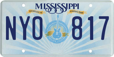 MS license plate NYO817