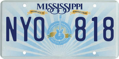 MS license plate NYO818