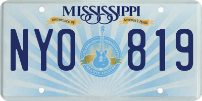 MS license plate NYO819