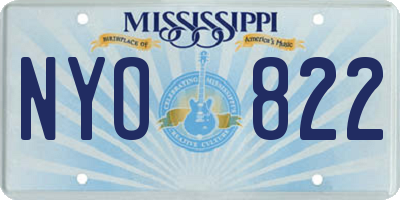 MS license plate NYO822