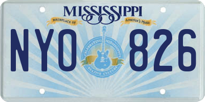 MS license plate NYO826