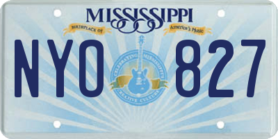 MS license plate NYO827