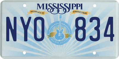 MS license plate NYO834