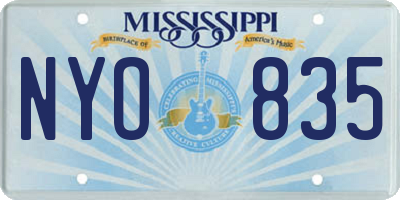 MS license plate NYO835