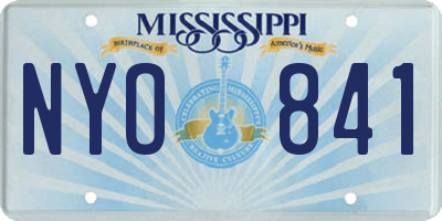 MS license plate NYO841