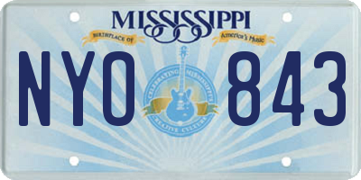 MS license plate NYO843