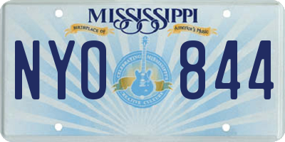 MS license plate NYO844